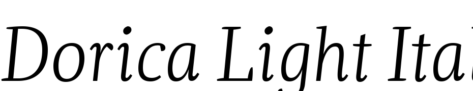 Dorica Light Italic Yazı tipi ücretsiz indir